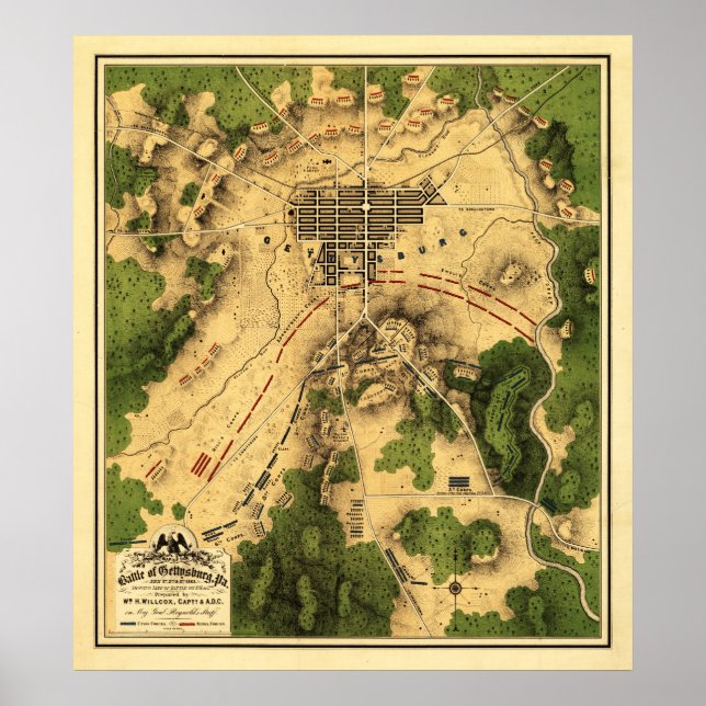 Slaget vid Gettysburg 7 Poster (Framsidan)