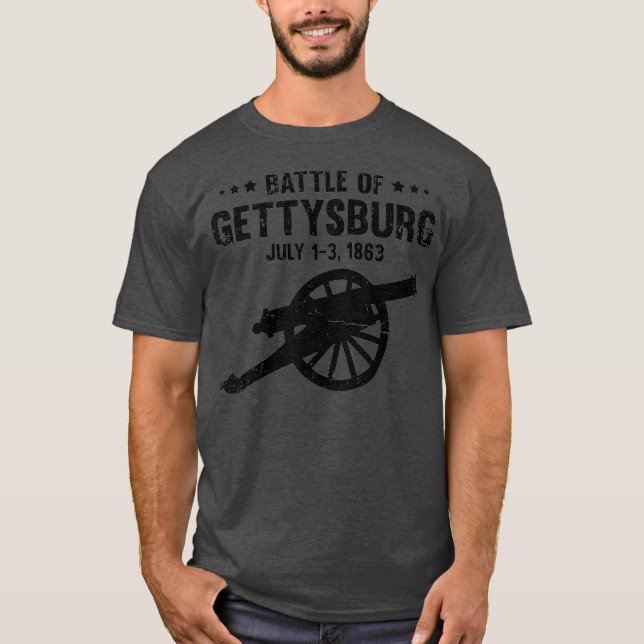 Slaget vid Gettysburg Battlefield US American Krig T Shirt (Framsida)