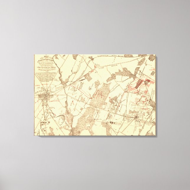 Slaget vid Gettysburg Canvastryck (Framsida)
