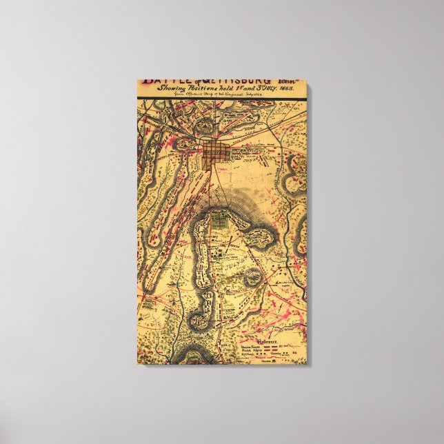 Slaget vid Gettysburg Canvastryck (Framsida)