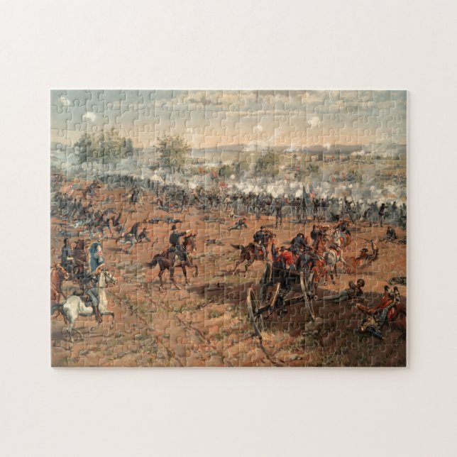 Slaget vid Gettysburg Civil Krig 1800-talets utskr Pussel (Horisontell)