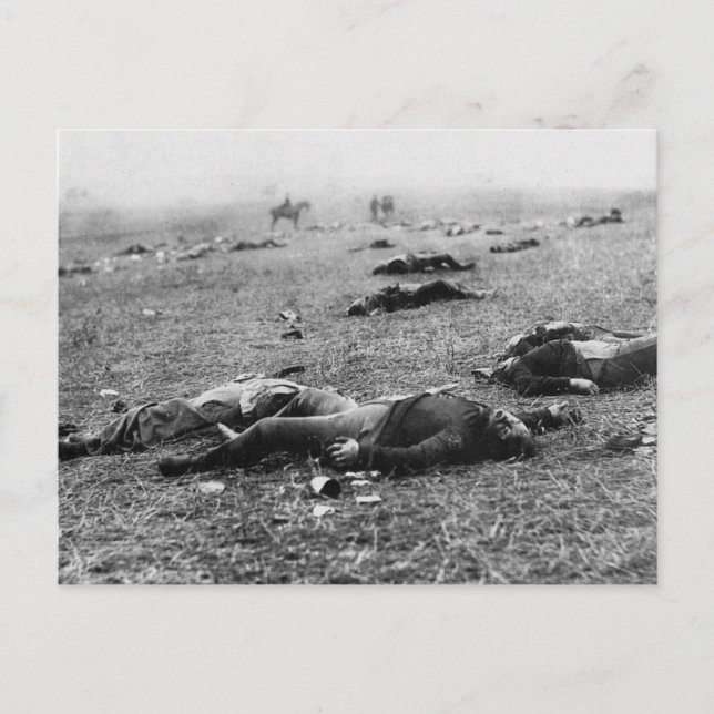 Slaget vid Gettysburg ~ Dödsskörd juli 1863 Vykort (Framsida)