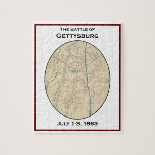 Slaget vid Gettysburg Karta Puzzle Pussel