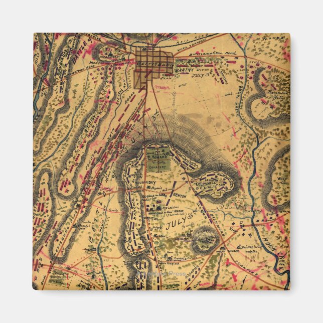 Slaget vid Gettysburg Magnet (Framsidan)