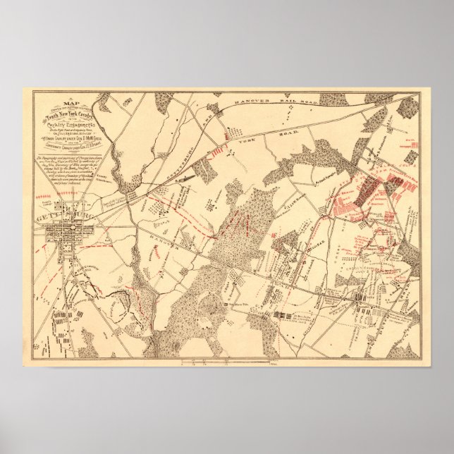 Slaget vid Gettysburg Poster (Framsidan)