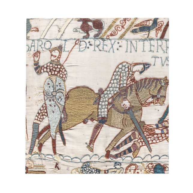 Slaget vid Hastings- Bayeux Tapestry Kung Harold Anteckningsblock (Framsida)