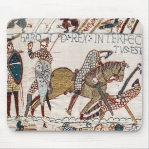 Slaget vid Hastings- Bayeux Tapestry Kung Harold Musmatta