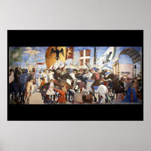 SLAGET VID HERACLIUS av Piero Della Francesca Poster