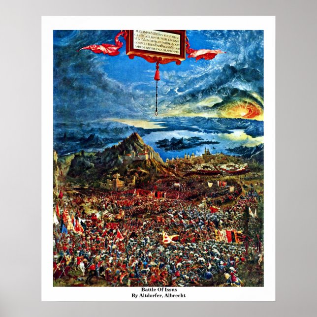 Slaget vid Issus by Altdorfer, Albrecht Poster (Framsidan)