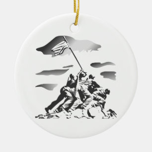 Slaget vid Iwo Jima Julgransprydnad Keramik