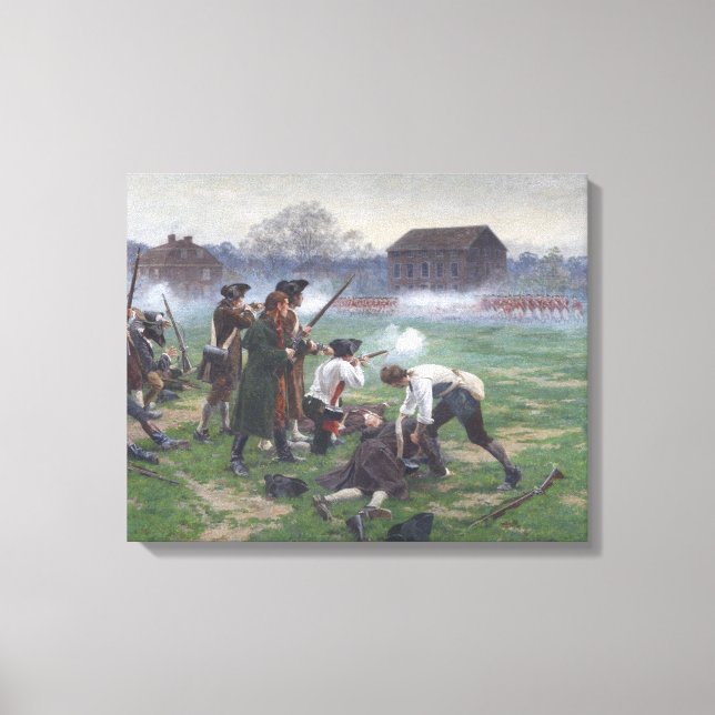 Slaget vid Lexington – Historiskt Canvastryck (Framsida)