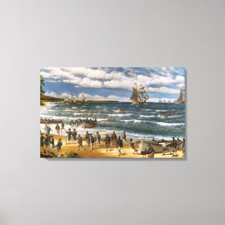 Slaget vid Nassau, Canvas Art Print