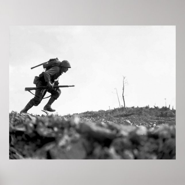 Slaget vid Okinawa-målning Poster (Framsidan)