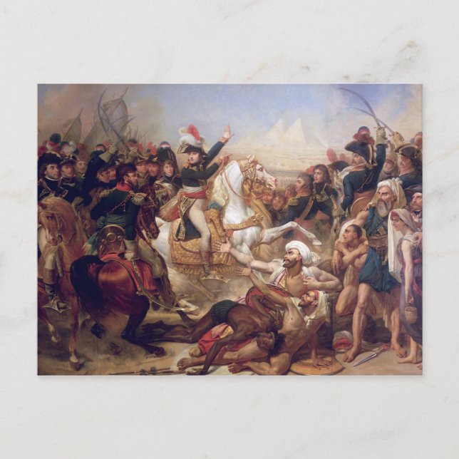 Slaget vid pyramiderna, 21 juli 1798 vykort (Framsida)
