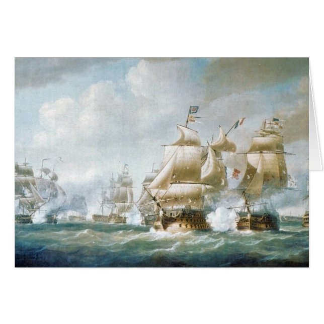 Slaget vid Santo Domingo 1800-talet Hälsningskort (Framsidan Horizontal)