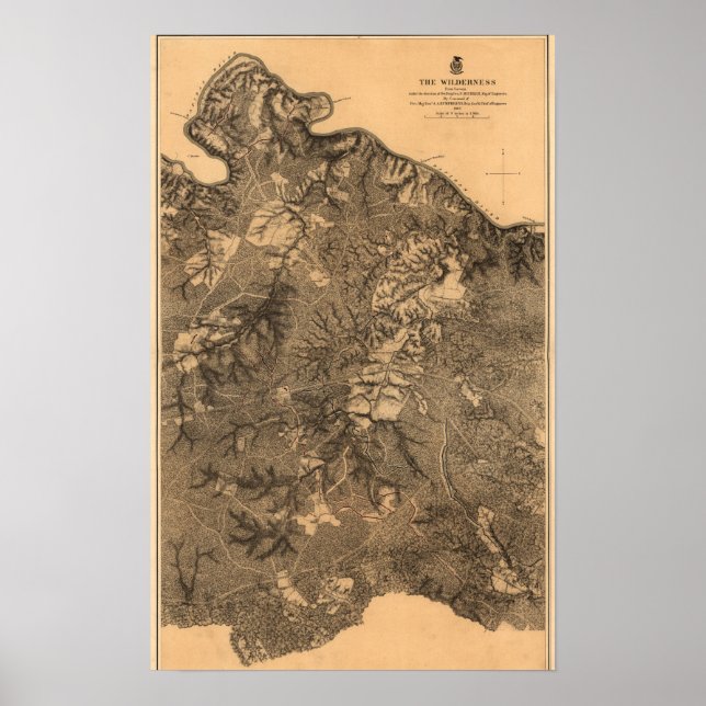 Slaget vid Wilderness - Civil Krig Panoramic Poster (Framsidan)