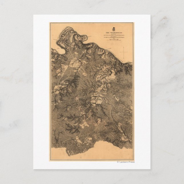 Slaget vid Wilderness - Civil Krig Panoramic Vykort (Framsida)