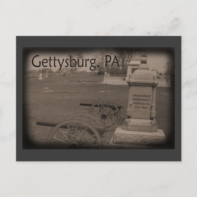 Slagfält av Gettysburg Vykort (Framsida)