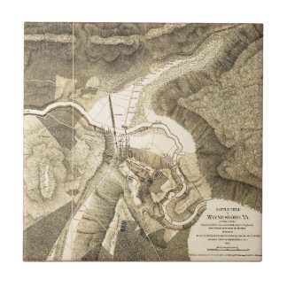 Slagfält av Waynesboro, Virginia mars 2nd 1865 Kakelplatta