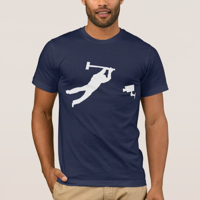 Slägga till en bevakningkamera t shirt (Framsida)
