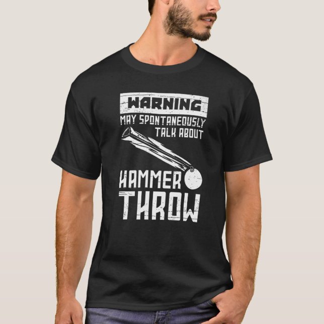 Släggkastning Friidrotts Bollkastare Träning T Shirt (Framsida)