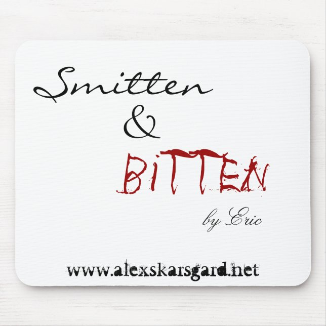 "Slagit & bitit av Eric…", mousepad Musmatta (Framsidan)