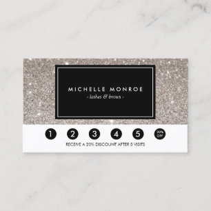 Slagit förmånskort för Silver Glitter Lojalitetskort