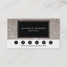 Slagit förmånskort för Silver Glitter Lojalitetskort