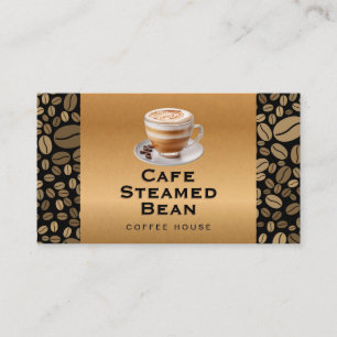 Slagit kort för bröst kaffe Kopp Kaffebönor