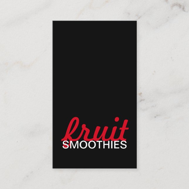 slagit kort för frukt smoothies (Framsida)