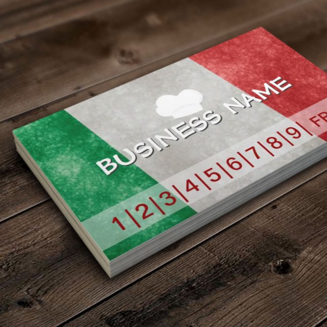 Slagit kort för italien Pizza Business Loyalty (Skapare uppladdad)