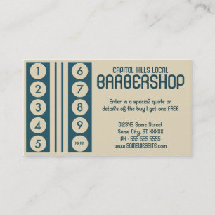 slagit kort för retrobarberbutik