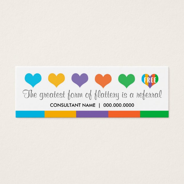 Slagit referenskort litet visitkort (Framsidan)