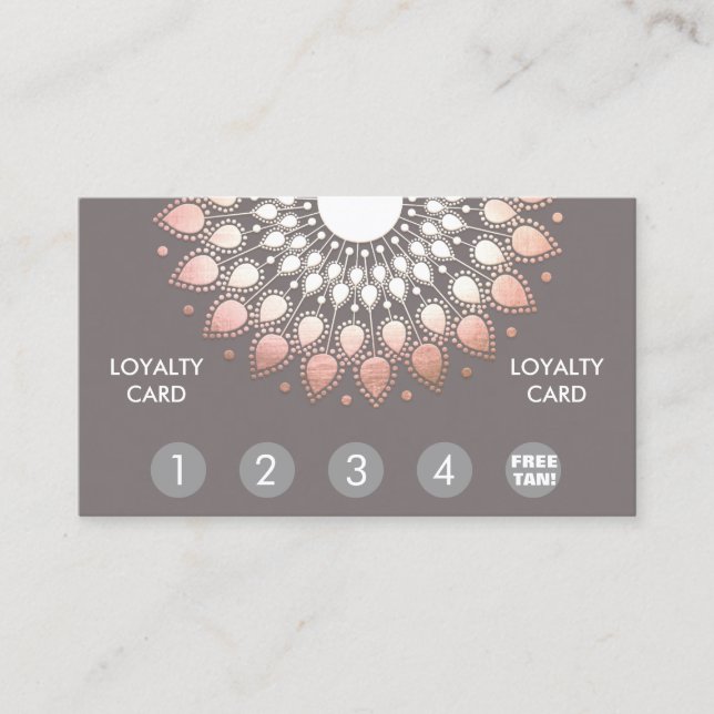 Slagit Ro Guld Mandala Spray Tan Loyalty  Lojalitetskort (Framsida)