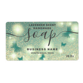 Slagmanschettsetikett för glitter-fjäril fraktsedel