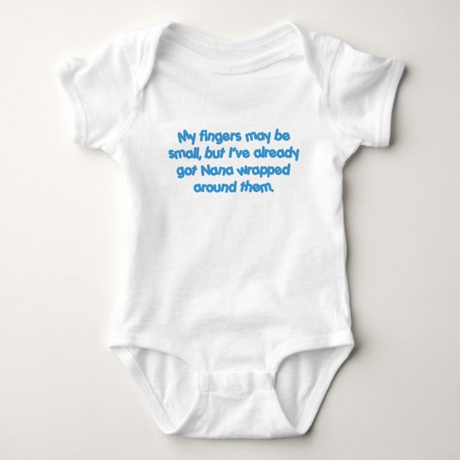Slågna in Nanas (blått) Tee Shirt (Framsida)
