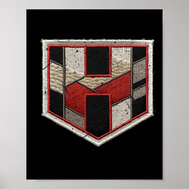 Slagningsfärgad mjuk hemmaplattpatch  poster (Framsidan)