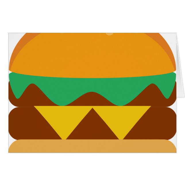 Slagost av hamburgerbröd hälsningskort (Framsidan Horizontal)