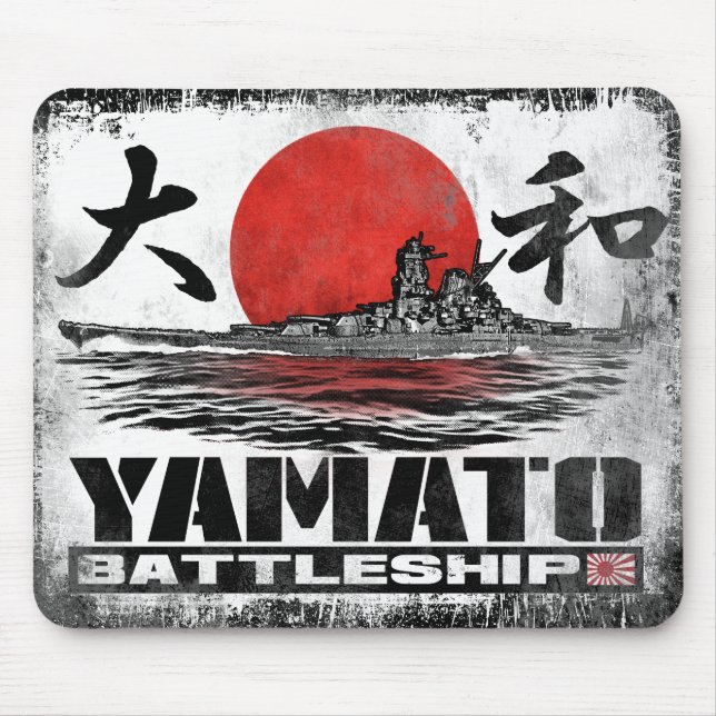 Slagskepp Yamato Mousepad Musmatta (Framsidan)