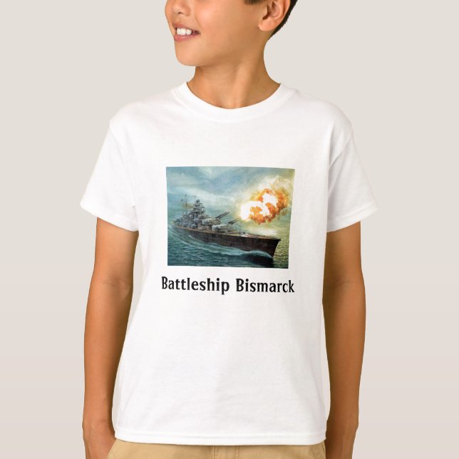 SlagskeppBismarck skjorta Tee (Framsida)