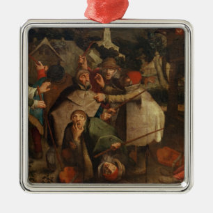 Slagsmål av den blinda manar, 1643 julgransprydnad metall