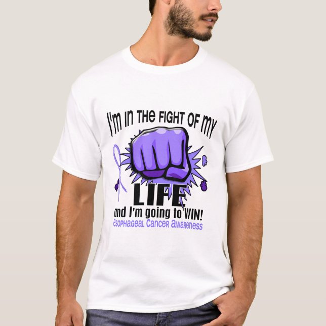 Slagsmål av min Esophageal cancer för liv 2 T-shirt (Framsida)