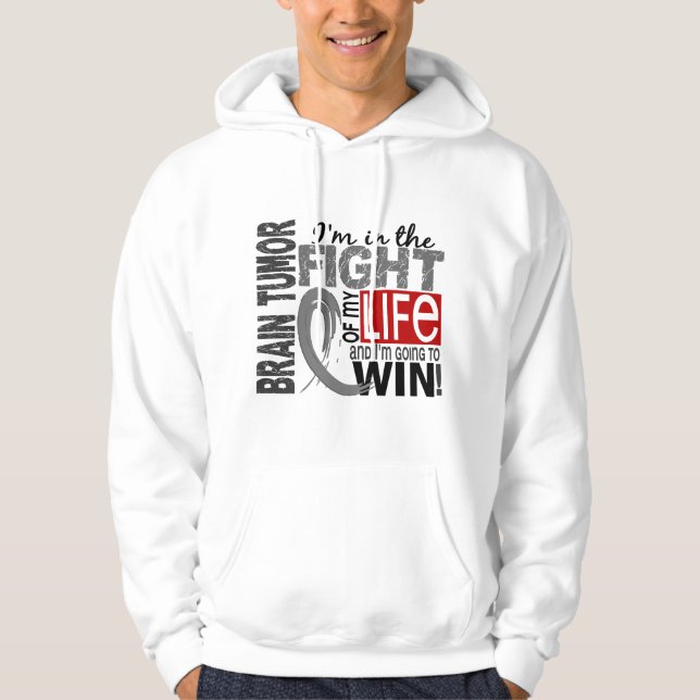 Slagsmål av min livhjärnTumor Sweatshirt Med Luva (Framsida)