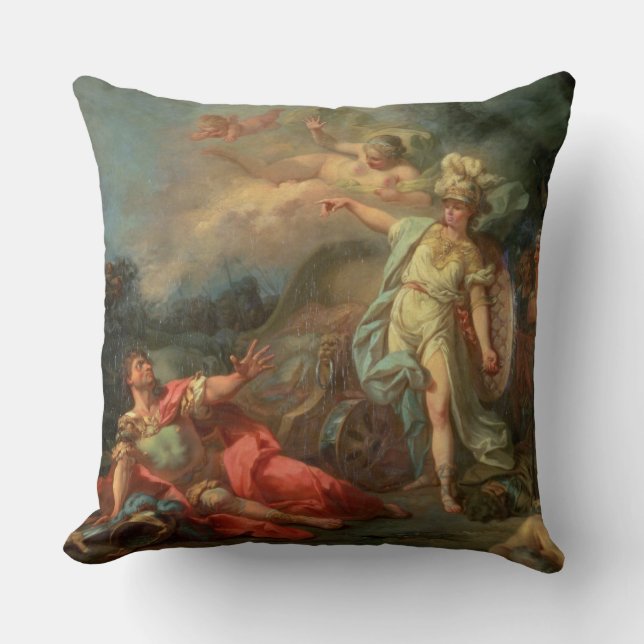 Slagsmål between fördärvar och Minerva, 1771 (olja Kudde (Framsida)