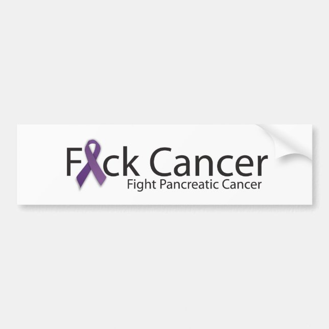 Slagsmål-Bukspottkörtel--Cancer-Logotyp Bildekal (Framsidan)