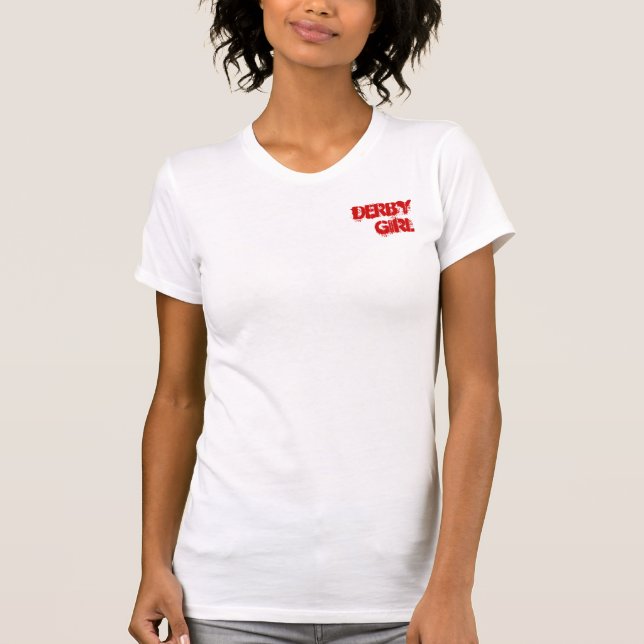 Slagsmål Derby V - vit nacke T-shirt (Framsida)
