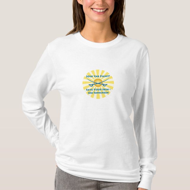 Slagsmål flår cancer t-shirt (Framsida)