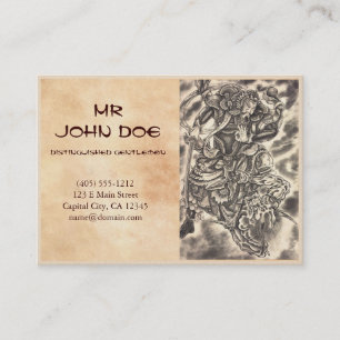 Slagsmål för samurai för demon för kall visitkort