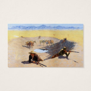 Slagsmål för vattenhål~en Frederic Remington Visitkort