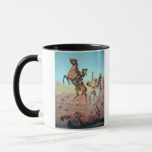 Slagsmål för vattenhål (färglithoen) mugg